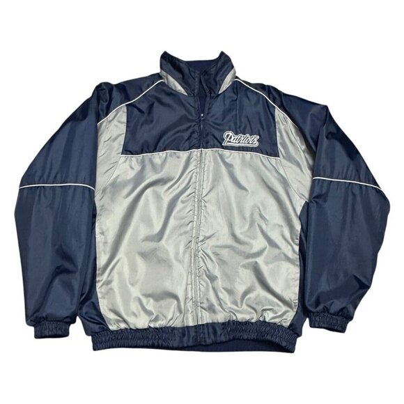 NEW ENGLAND PATRIOTS REVERSIBLE Fleece Waterproof NFL Football Jacket Mens Large - Picture 2 of 7